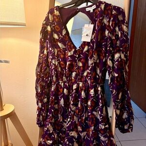 PURPLE FLORAL DRESS 💜✨